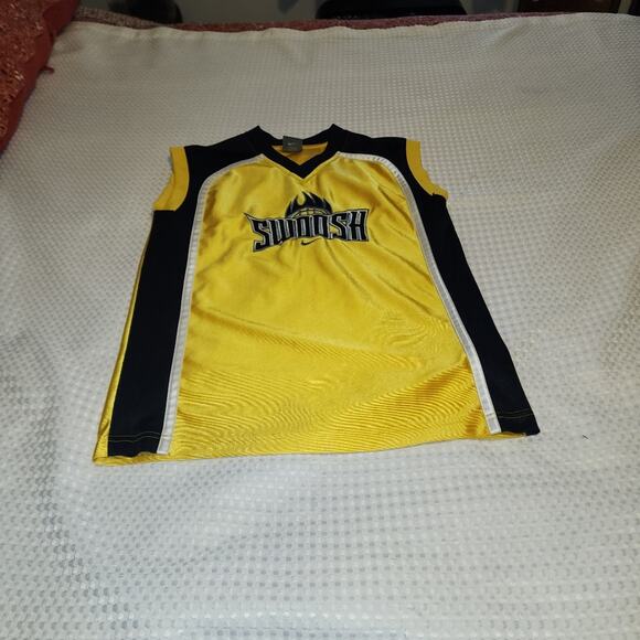 NIKE EUC YOUTH size M (10-12) SWOOSH ATHLETIC SHORT SLEEVE BASKETBALL SHIRT - Picture 1 of 5